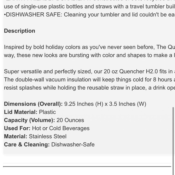 Nwt set of 2 20oz Stanley tumblers - Picture 6 of 6